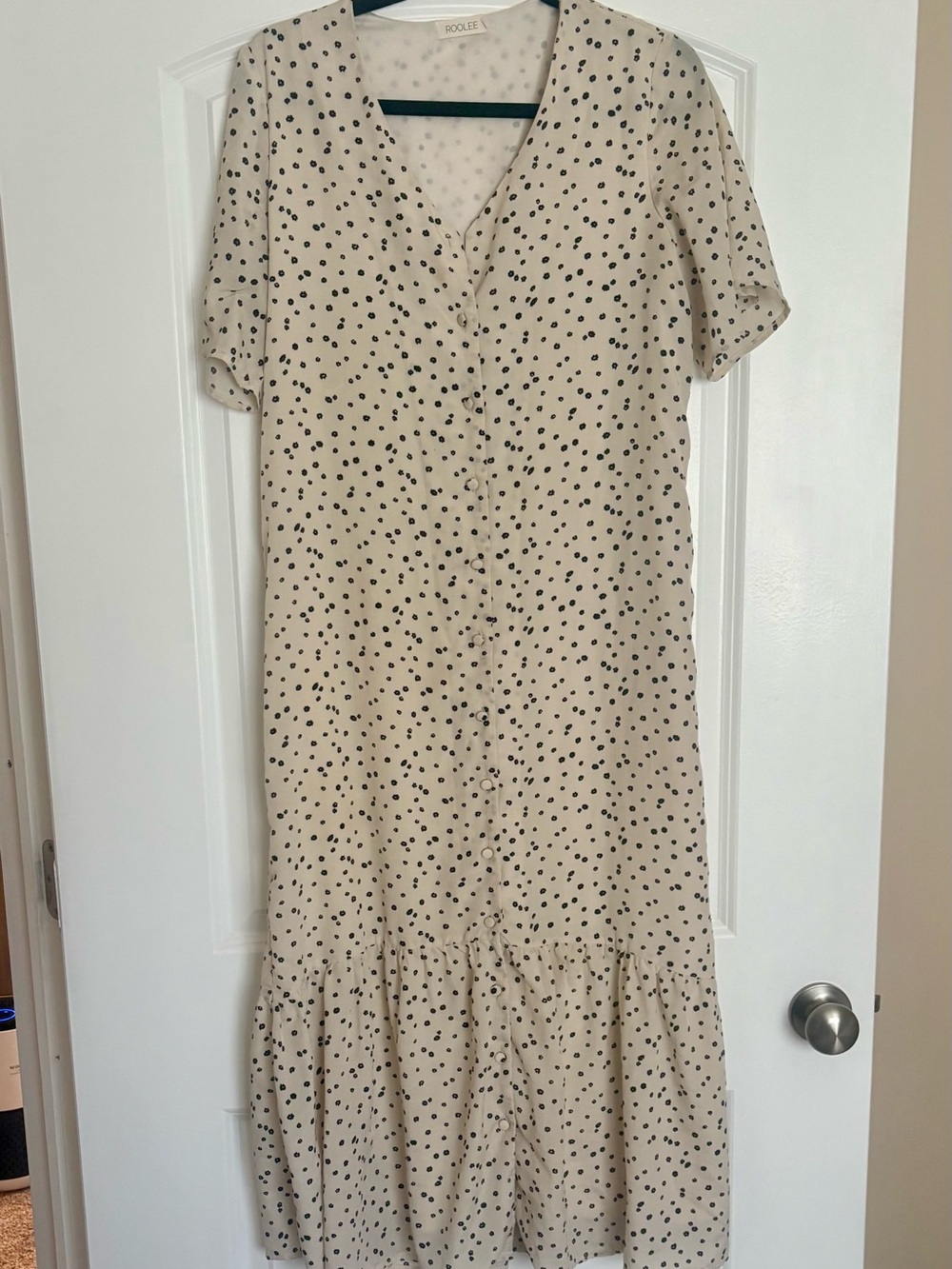 Roolee Floral Button-Front Midi Dress